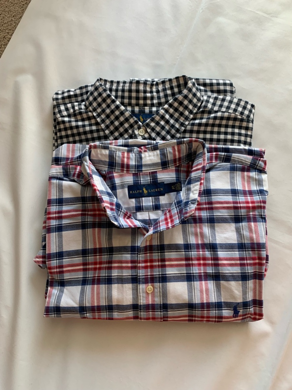 Ralph Lauren Men’s Red & Blue Plaid Button-Down Shirt
